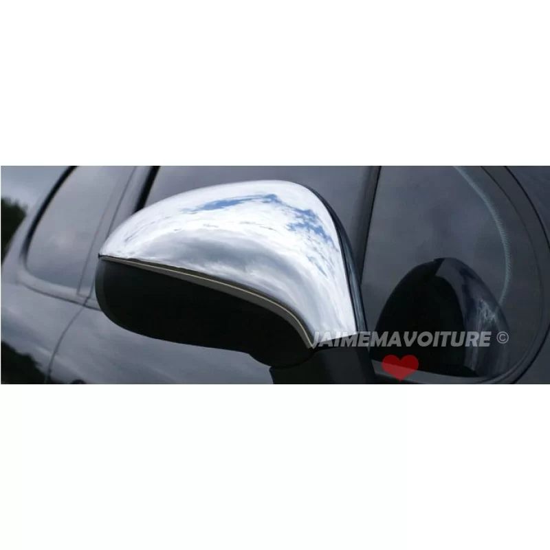 Shell mirrors chrome aluminum 2 Pcs stainless PEUGEOT 207