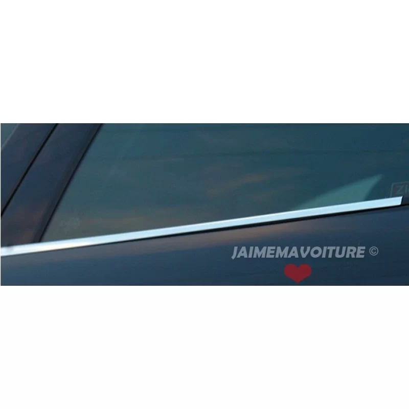 Contour de vitre chrome alu 4 Pcs Inox PEUGEOT 207