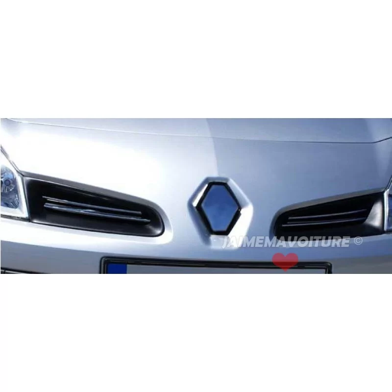 Baguette de calandre chrome alu 4 Pcs Inox RENAULT CLIO 3