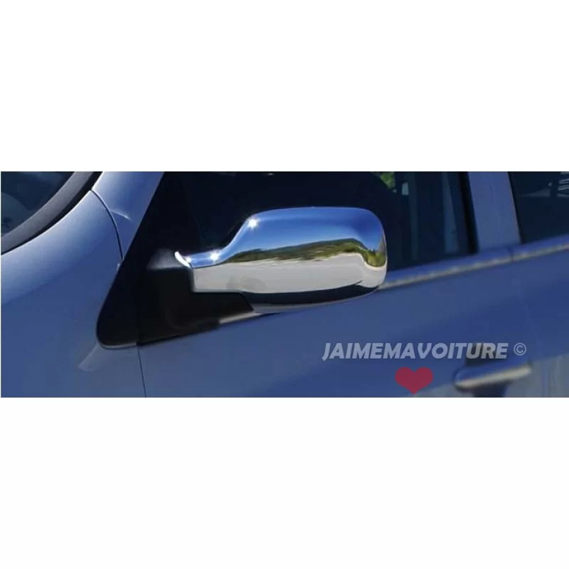 Coque de rétroviseurs chrome alu 2 Pcs Inox RENAULT CLIO 3