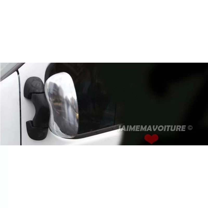 Coque de rétroviseurs chrome alu 2 Pcs Inox RENAULT TRAFIC 2004-2010