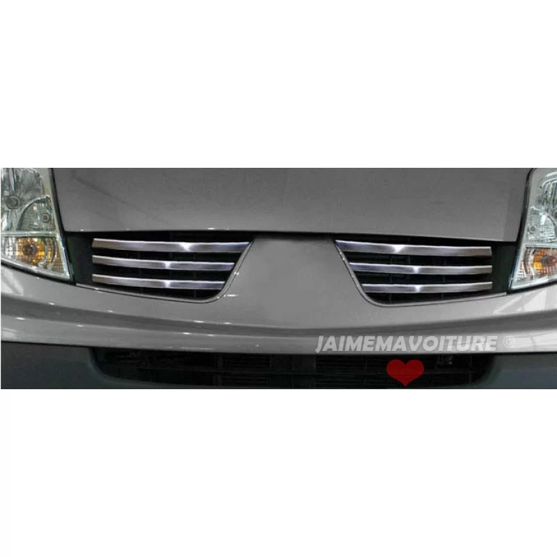 Baguette de calandre chrome alu 6 Pcs Inox RENAULT TRAFIC Baguette de calandre chrome alu 6 Pcs Inox RENAULT TRAFIC