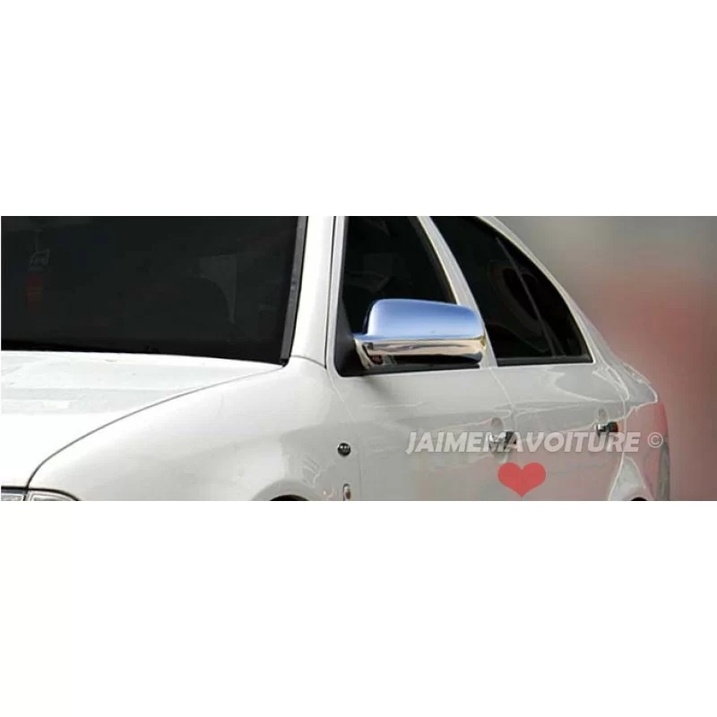 Cáscara espejos cromo a aluminio 2 piezas acero inoxidable SKODA OCTAVIA 1999-2004 Cáscara espejos cromo a aluminio 2 piezas acero inoxidable SKODA OCTAVIA 1999-2004