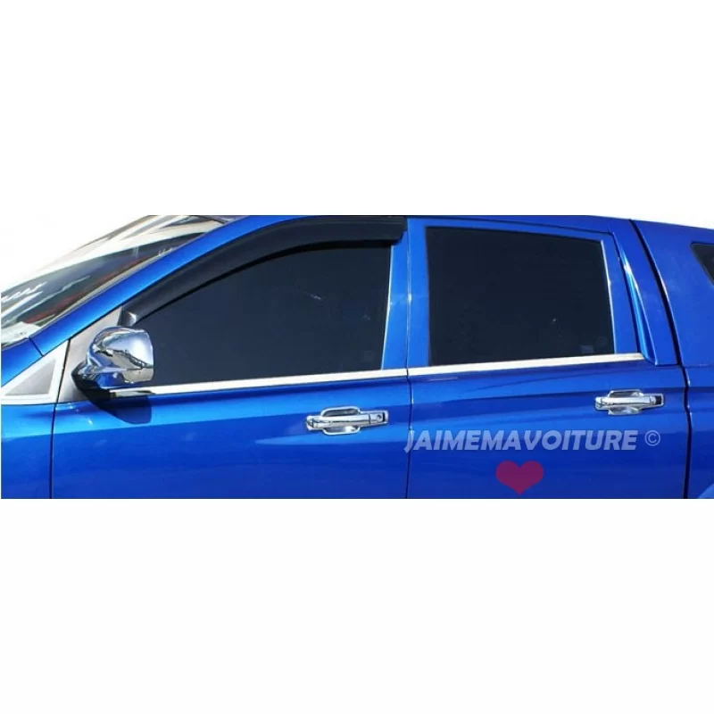 Outline of window chrome alu 4 Pcs stainless SSANGYONG ACTYON SPORTS