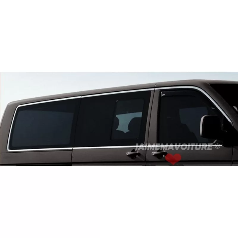 Cornice per finestrino in alluminio cromato 14 pezzi Acciaio inox (telaio lungo) VW T5 TRANSPORTER 2003-2010