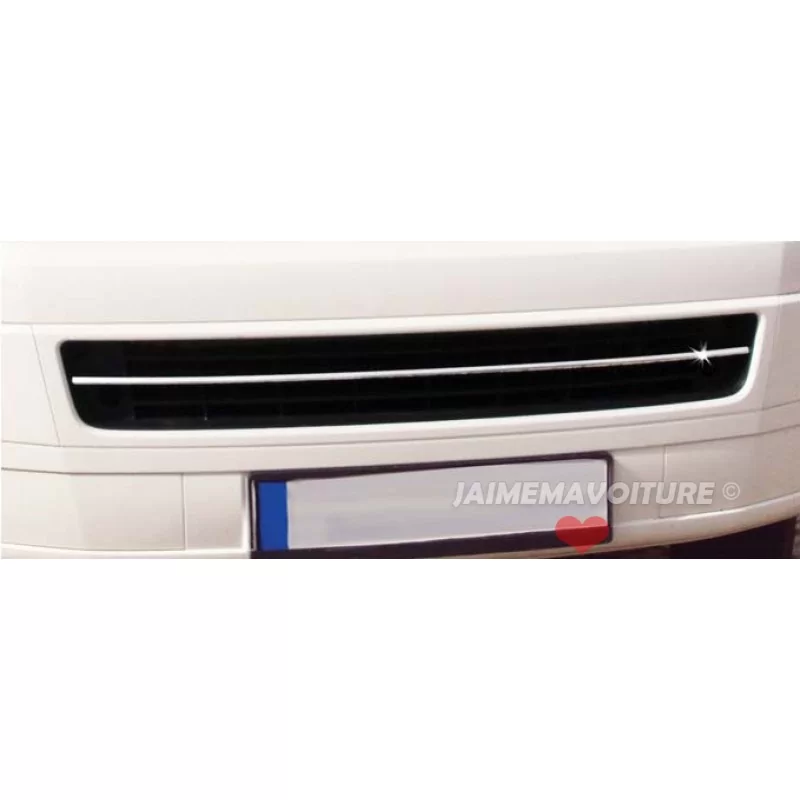 Added grid chrome aluminum bumper before Inox VW T5 CARAVELLE