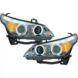 Front headlights angel eyes CCFL for BMW series 5 - Look F10