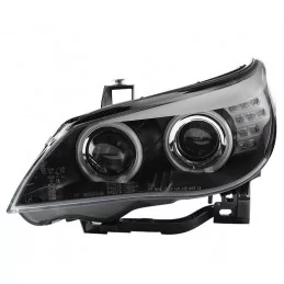 Front headlights angel eyes CCFL for BMW series 5 black - Look F10