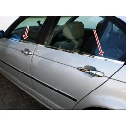 Gliederung der Fenster Chrom Alu 4 Stück Edelstahl BMW Serie 3 E46