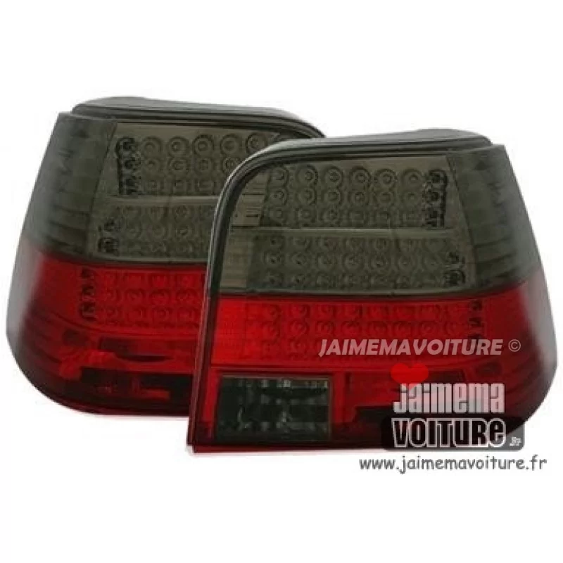 Ahumado rojo luces traseras Golf 4 LED