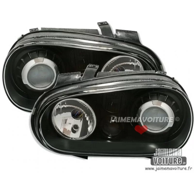 Negro de faros frentes Golf 4 R32