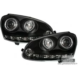 Angel eyes + LED Sonar black Golf 5