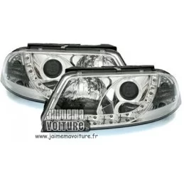 VW Passat 3BG Devil Eyes LED Fari Sonar Cromo