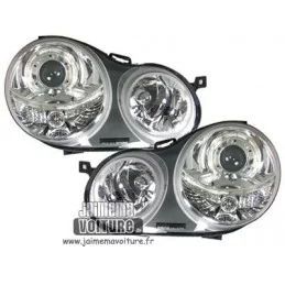  VW Polo 9N Angel eyes Depo Chrome