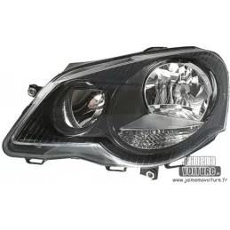 Black front headlights VW Polo 9N3 GTI