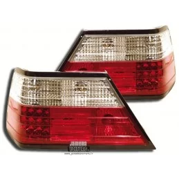 Mercedes W124 red white LED rear lights