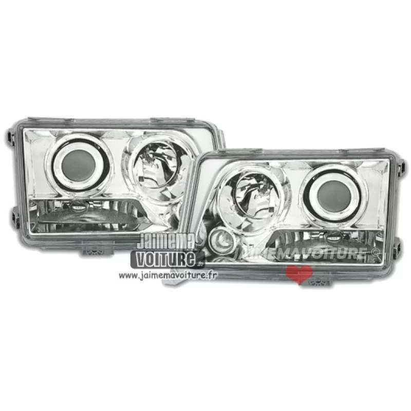 Frente Faros Mercedes Clase E W124 93-95 Chrome