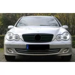 Matte black grille for Mercedes C-Class W203