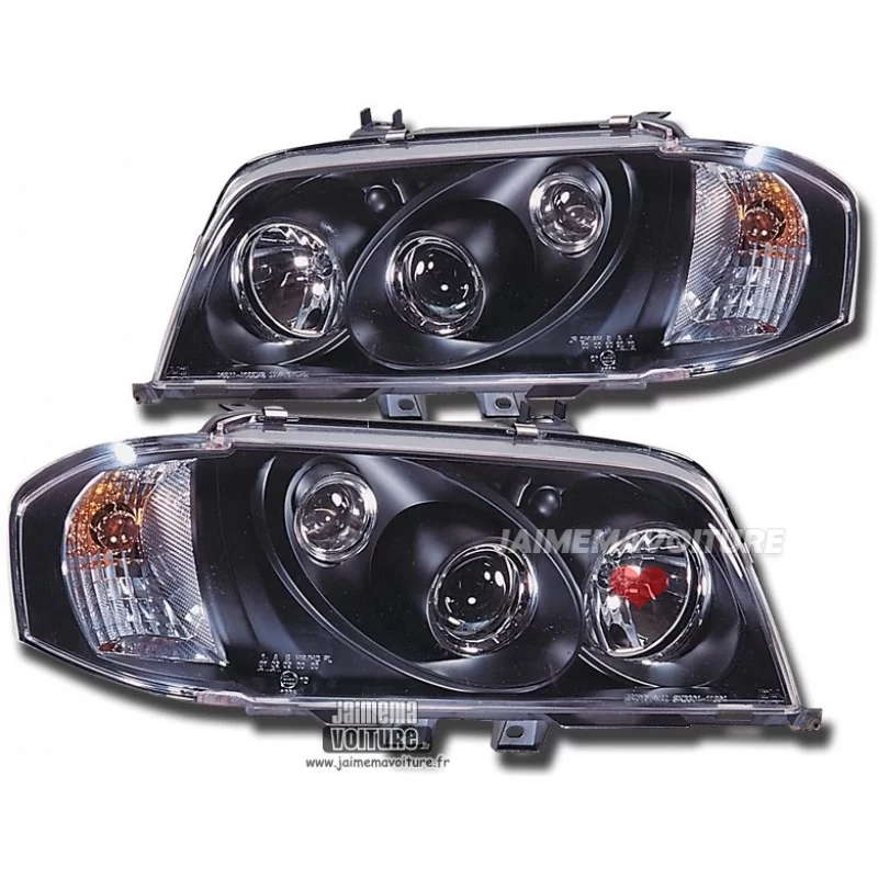 Coppia di fari anteriori Sonar per Mercedes Classe C W202 Nero Coppia di fari anteriori Sonar per Mercedes Classe C W202 Nero