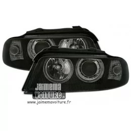 Faros delanteros angel eyes para Audi A4 negro