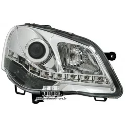 VW Polo 9N3 Phares avant a led Sonar Noir