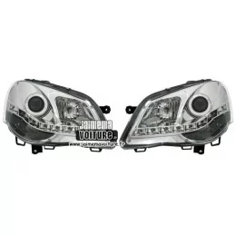 VW Polo 9N3 LED-strålkastare Sonar Chrome