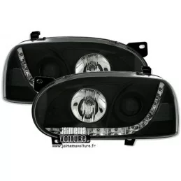 Phares avants a leds Devil eyes Golf 3 Sonar - Chrome