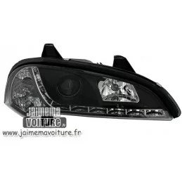 Frentes de faros de Opel Tigra negro led