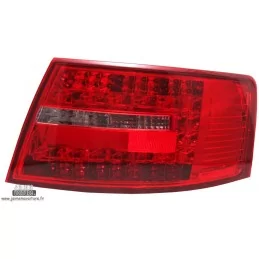 Feux arrières led Audi A6 rouge fumé