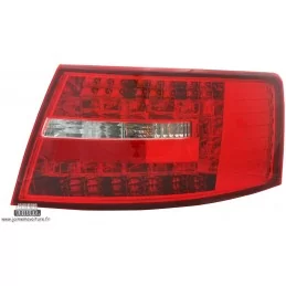 Audi A6 red white led rear lights