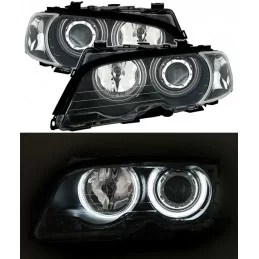 Front headlights angel eyes BMW series 3 E46 cut cabriolet