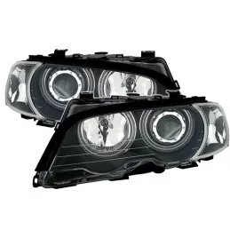 Front headlights angel eyes BMW series 3 E46 cut cabriolet