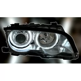 BMW serie 3 1999 - 2001 - frente faros angel eyes CCFL - cromo