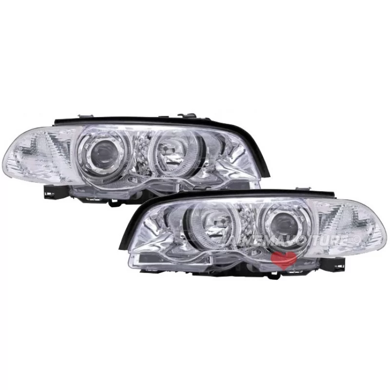 Ojos de angel faros delanteros BMW serie 3 1999-2001 cromo