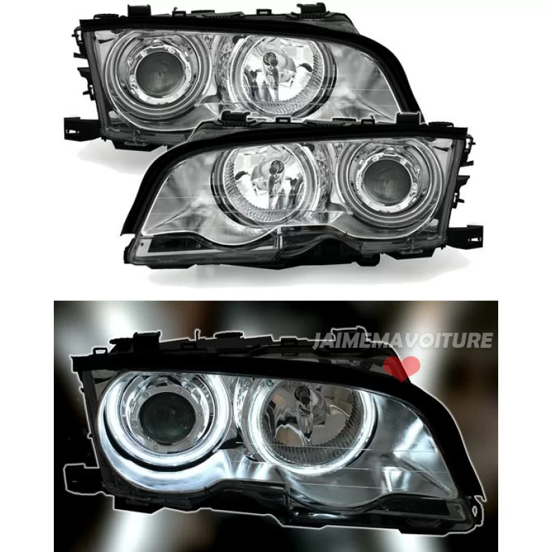 Front headlights angel eyes CCFL BMW series 3 E46