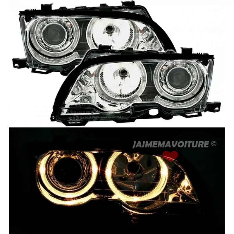 Angel eyes BMW E46 cutting convertible Phase 2 Chrome