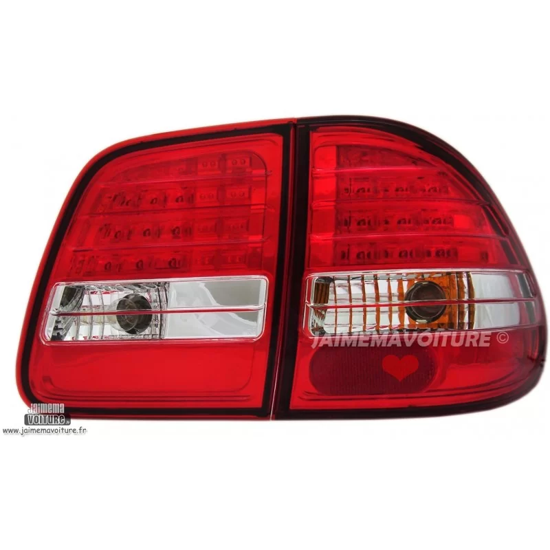 Pilotos de Mercedes Clase E W210 romper rojo LED blanco