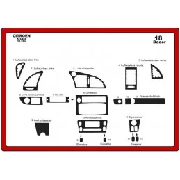 Inserto per cruscotto CITROEN Xsara II 18 pezzi