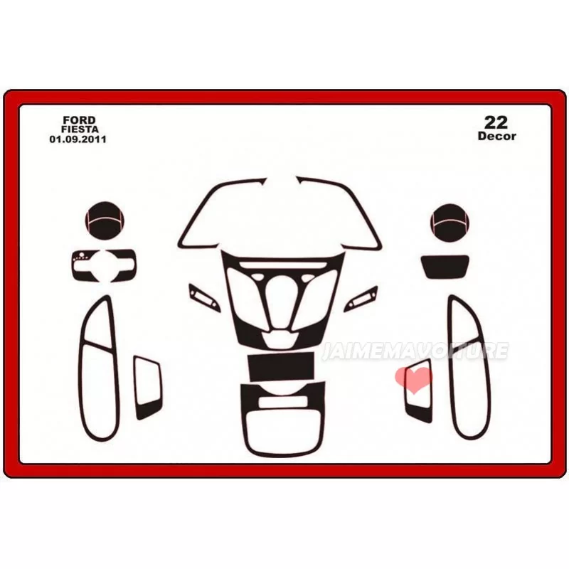 Inserto cruscotto FORD Fiesta 2010- 22 pezzi Inserto cruscotto FORD Fiesta 2010- 22 pezzi