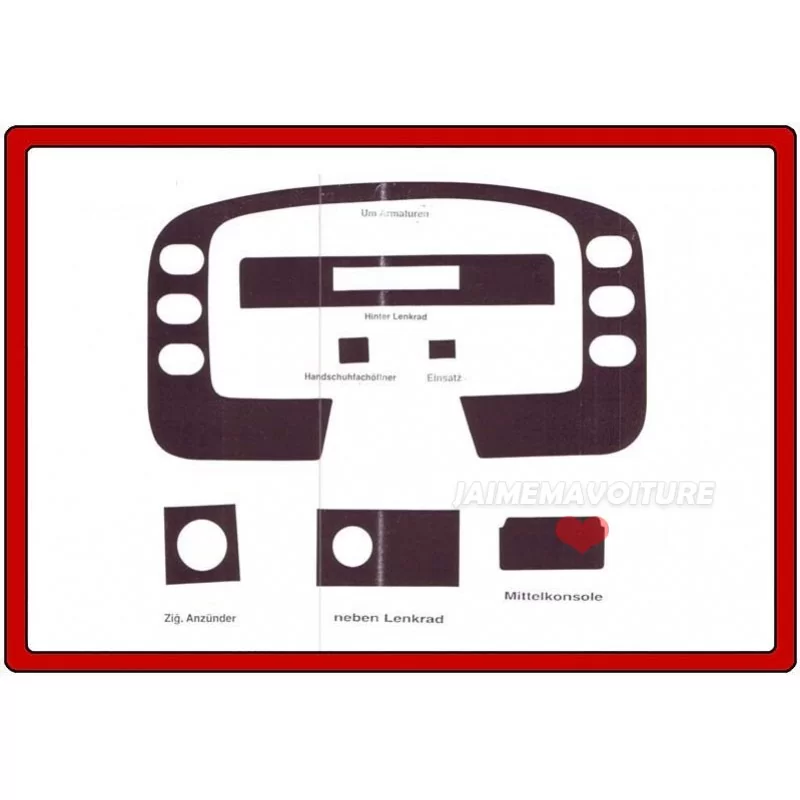 Insert tableau de bord FORD Transit 1995-1997 7 pièces