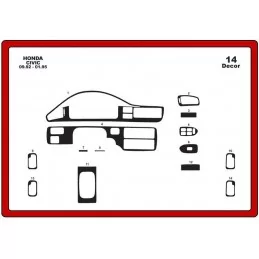 Dashboard insert HONDA Civic 1992-1995 14 stuks