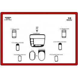 Armaturenbretteinsatz HONDA Civic 2001-2006 10 Stück