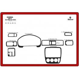 Dashboard insert HONDA CR-V 1997-2002 9 stuks