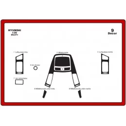 Dashboard insert HYUNDAI I 30 9 stuks