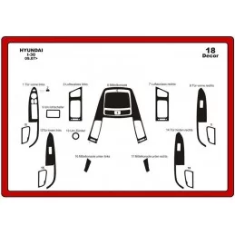 Dashboard inzet HYUNDAI I 30 18 stuks