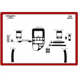 Dashboard insert MERCEDES Vito 1996-1999 23 stuks