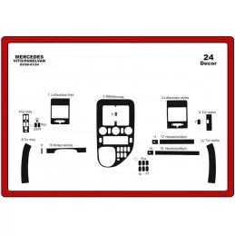 Dashboard insert MERCEDES Vito 1999-2004 24 stuks