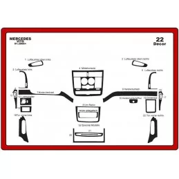 Dashboard insert MERCEDES Vito 2004-2006 22 stuks