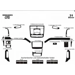 Dashboard insert MERCEDES Viano 2006- 31 stuks