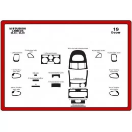 Dashboard insert MITSUBISHI Carisma 19 stuks